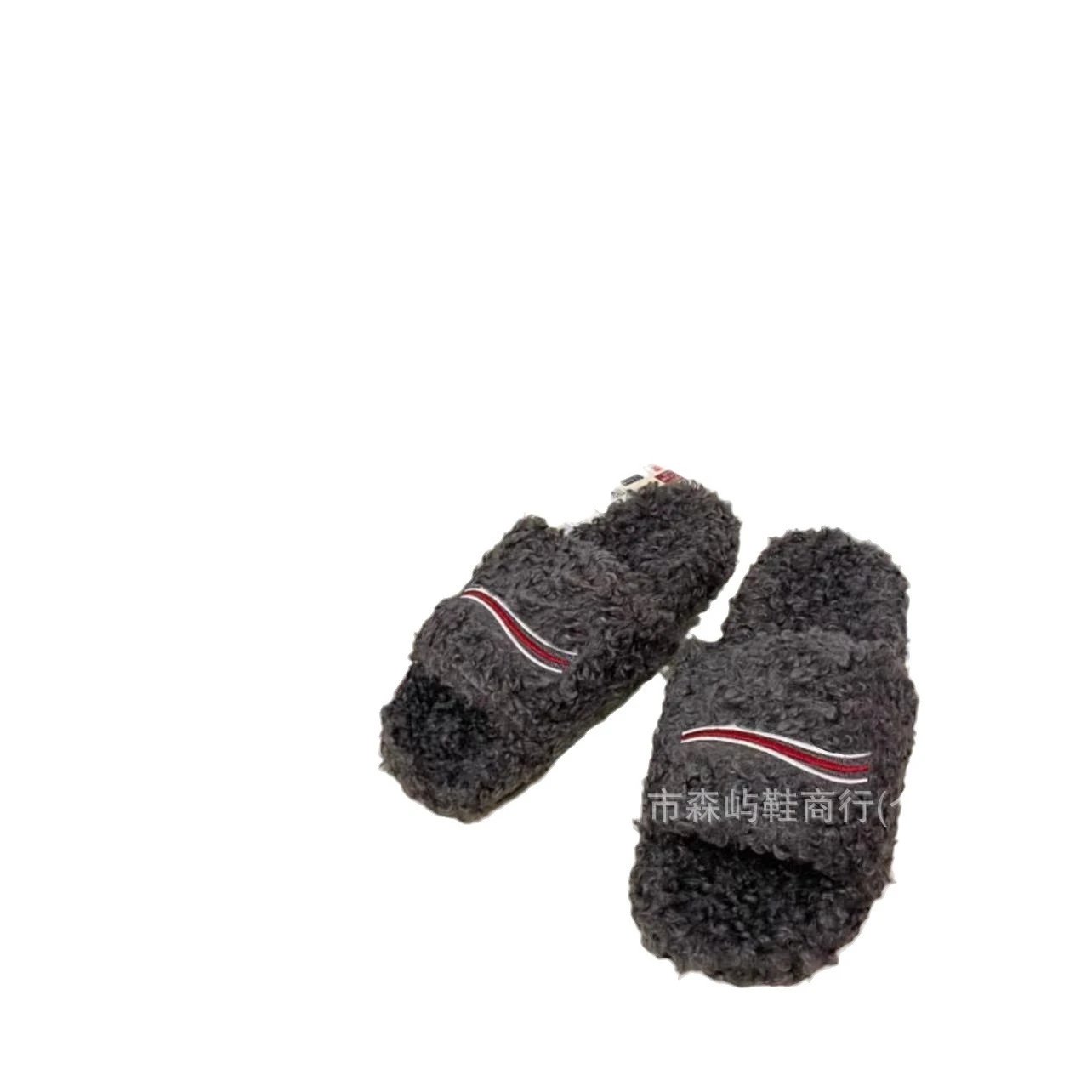 Balenciaga Men's Furry Logo Slide (9 Colorways) qc 5