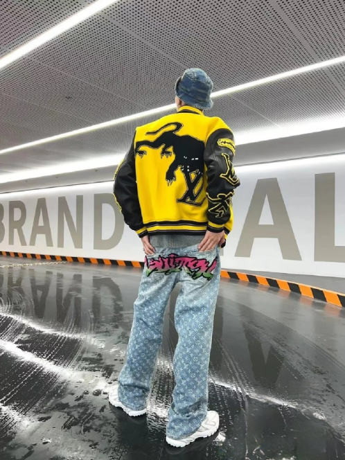 Pattern Denim Jeans qc 1