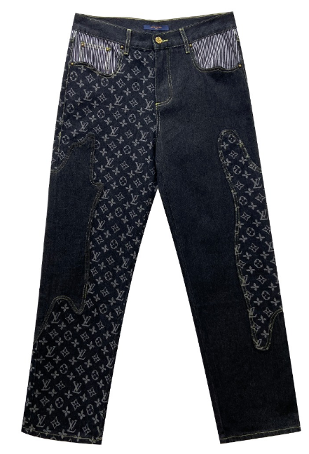 Pattern Denim Jeans qc 6