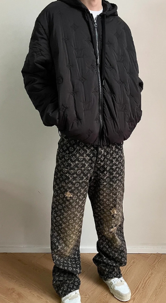 Pattern Denim Jeans qc 3