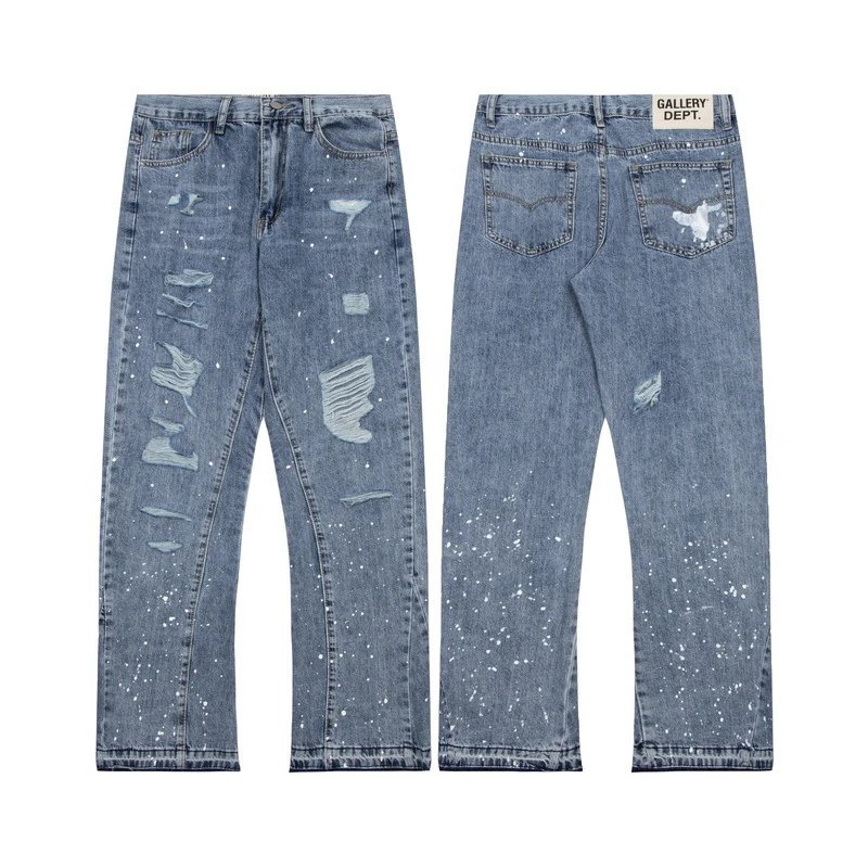 Graffiti Print Baggy Jeans qc 3
