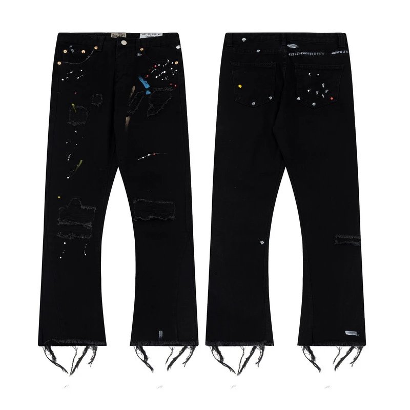 Graffiti Print Baggy Jeans qc 4