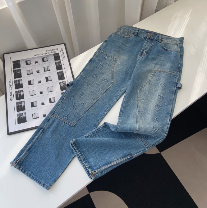 Pattern Denim Jeans qc 5