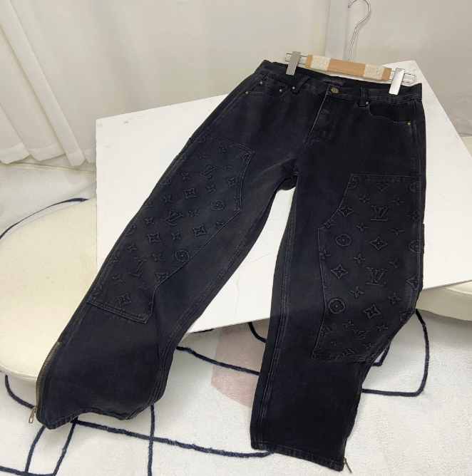 Pattern Denim Jeans qc 4