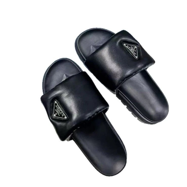 Prada Soft Padded Nappa Leather Slides (2 Colorways) qc 5