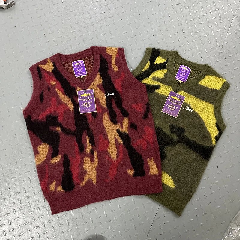 Camo Knit Vest qc 1