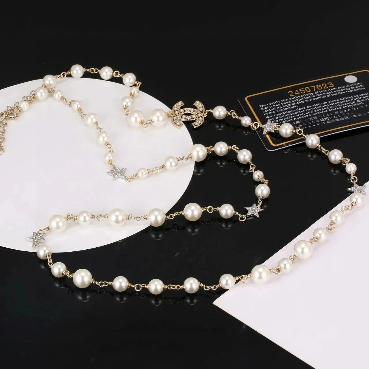 Pearl Chain Necklace qc 5