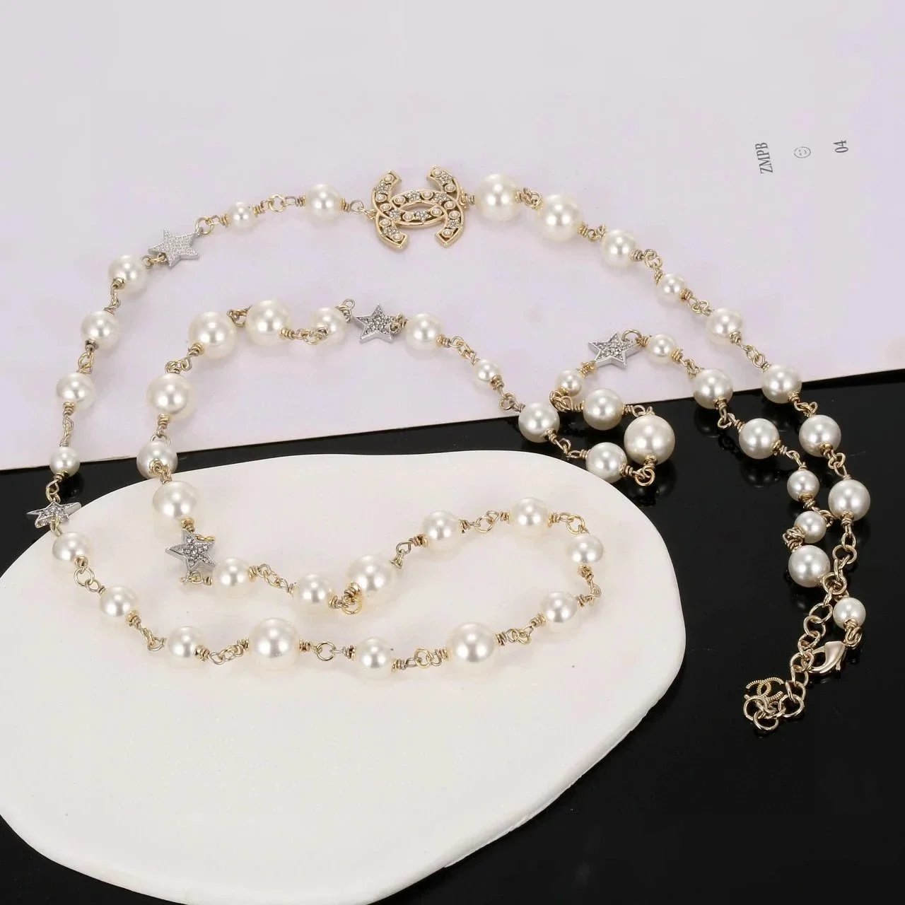 Pearl Chain Necklace qc 6