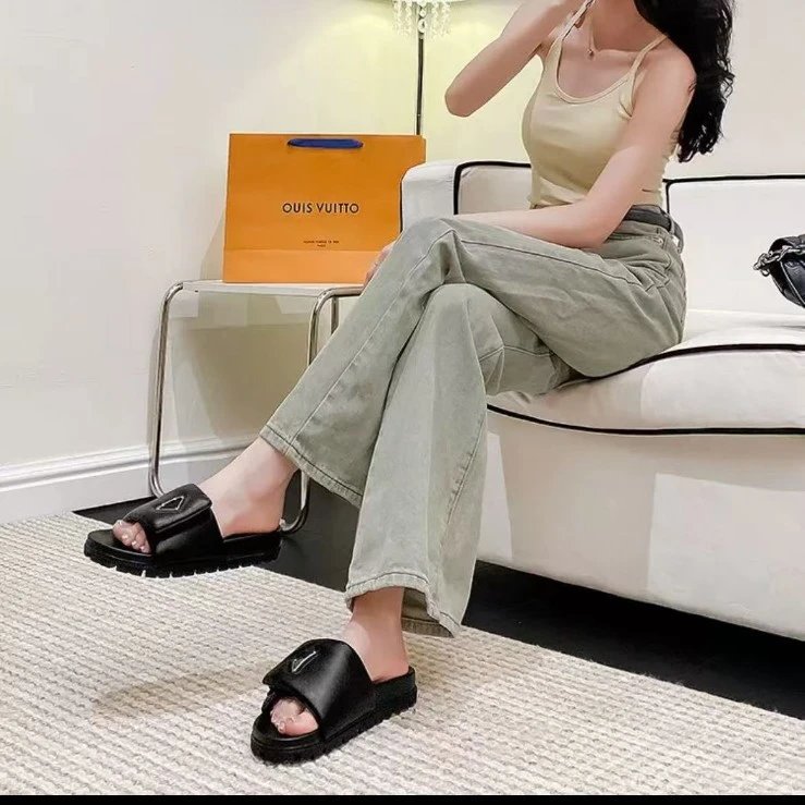 Prada Soft Padded Nappa Leather Slides (2 Colorways) qc 2