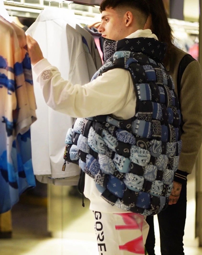 Kapital Bandana Puffer Vest qc 2