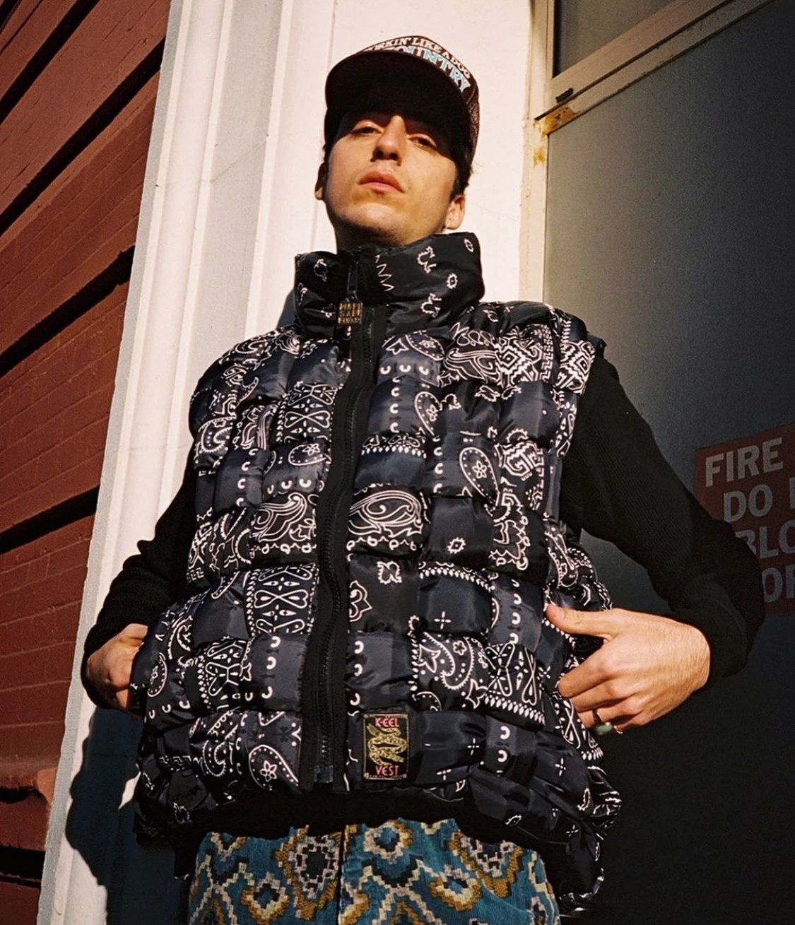 Kapital Bandana Puffer Vest qc 1