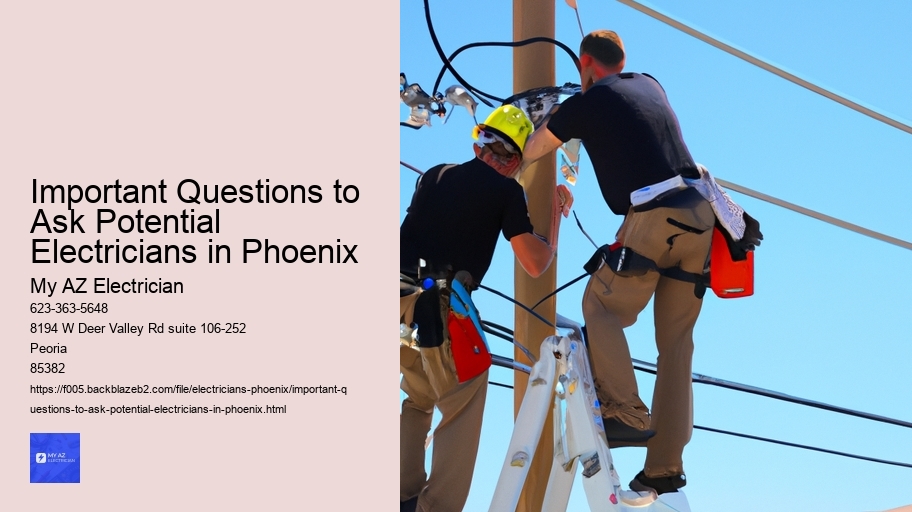 Important Questions to Ask Potential Electricians in Phoenix