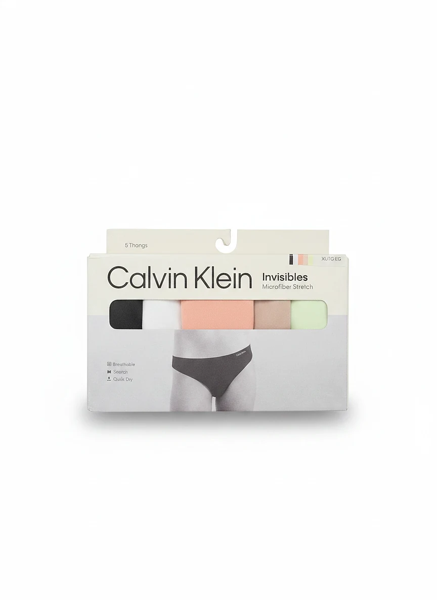 5 thongs Invisibles Microfiber Stretch