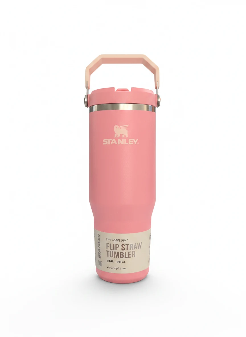Flip straw tumbler