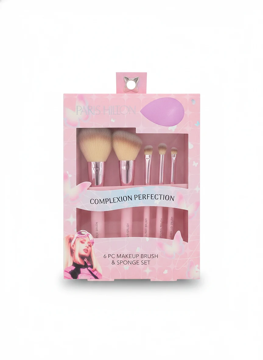 6 PC MAKEUP BRUSH & SPONGE SET