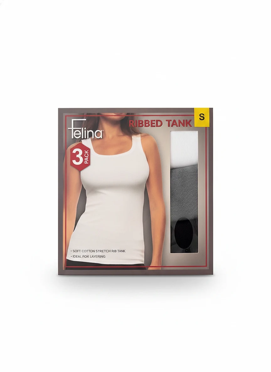 Ribbed tank 3 pack