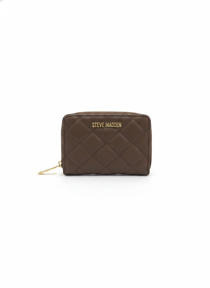 Billetera ZIP AROUND QUILTED WALLET CHOCOLATE