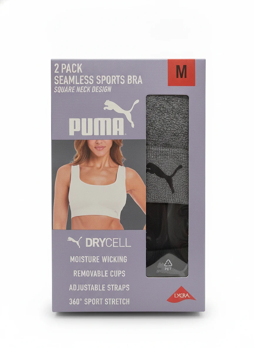 Women’s Square Neck Bra 2pk