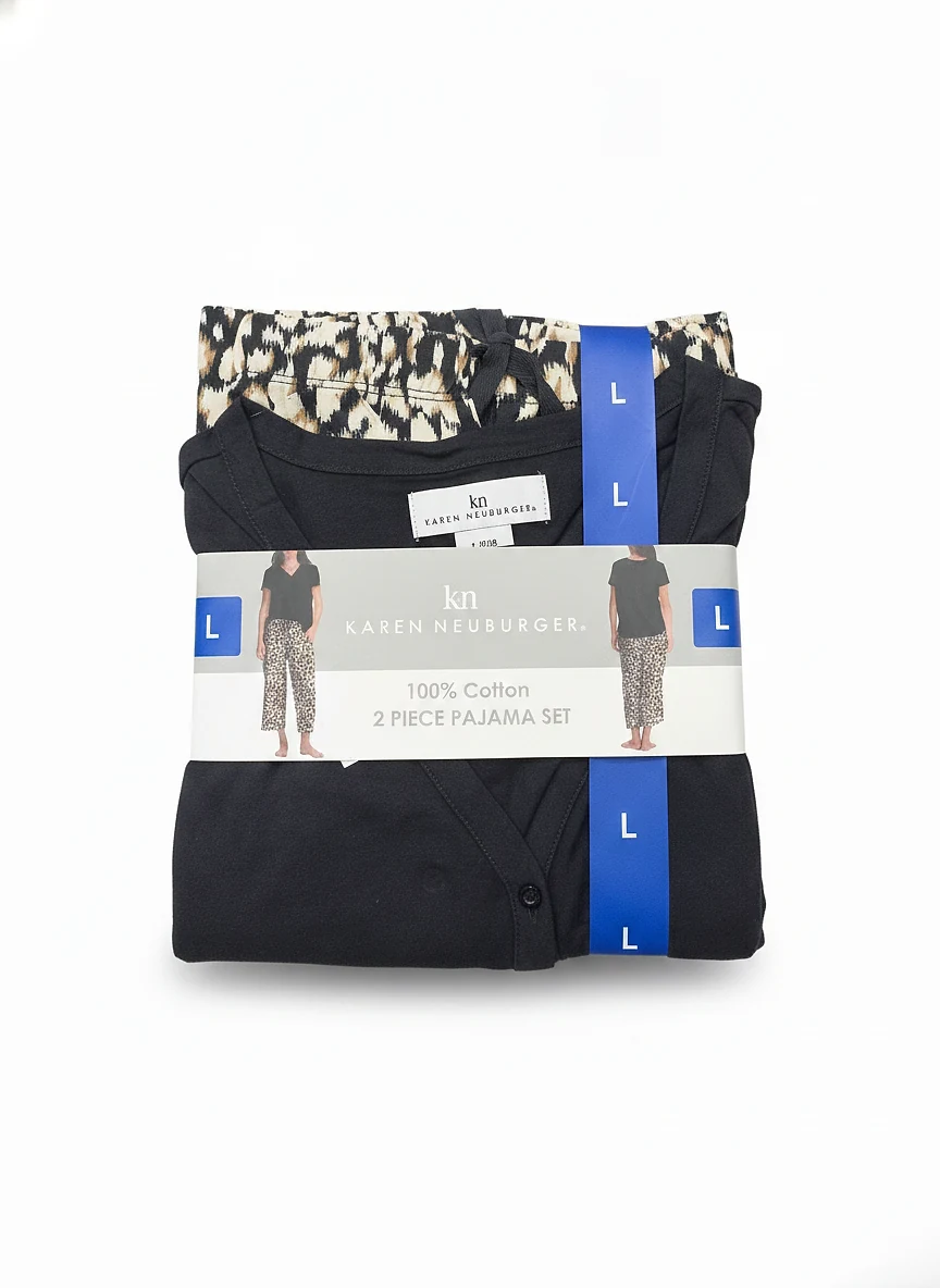 100% cotton 2 piece pajama set