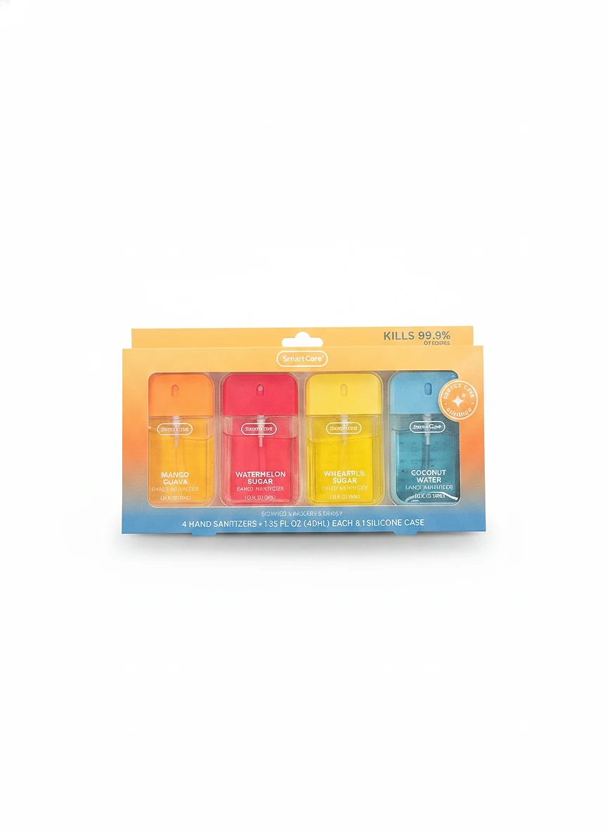 4 hand sanitizers scented & pocket friendly