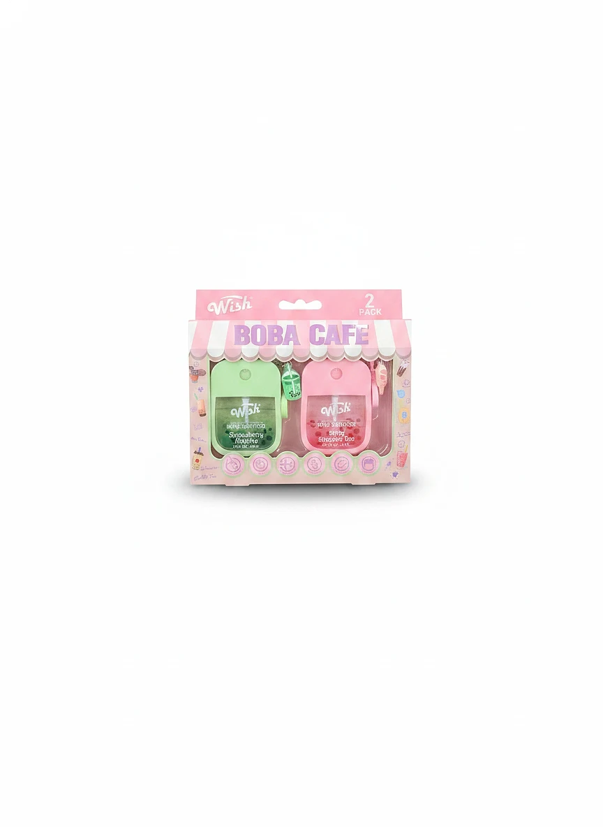 Boba Cafe Hand Sanitizer Strawberry Matcha + Berry Blossom Tea