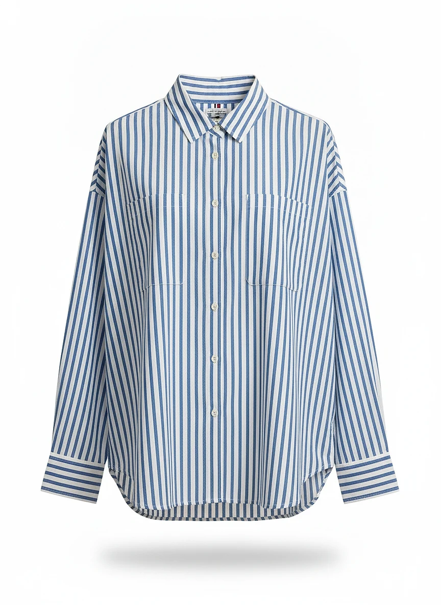 Camisa femenina blue stripes XW06010