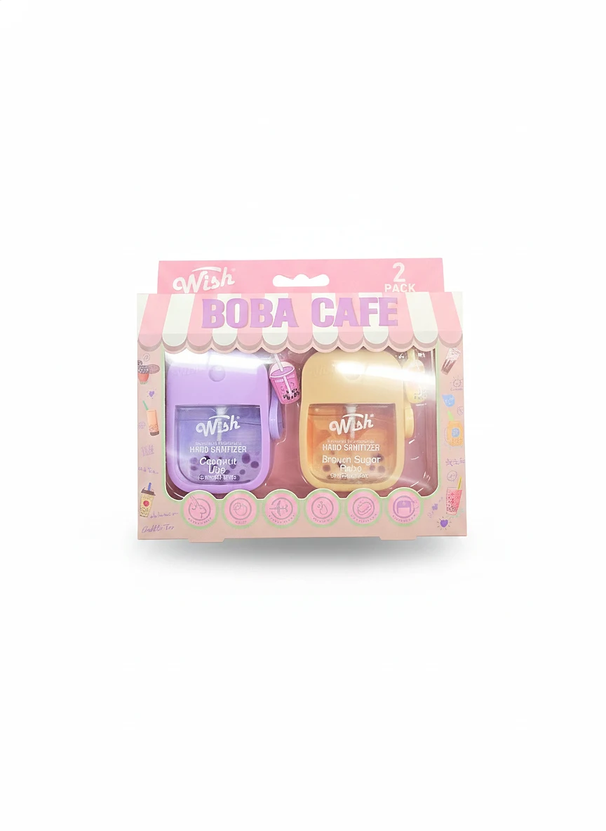 Boba Cafe Hand Sanitizer Coconut Ube + Brown Sugar Boba