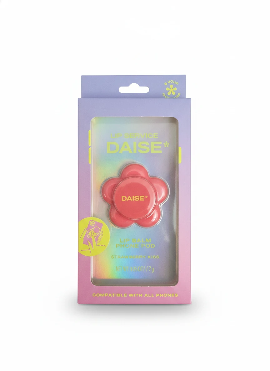 Lip balm phone pod strawberry kiss