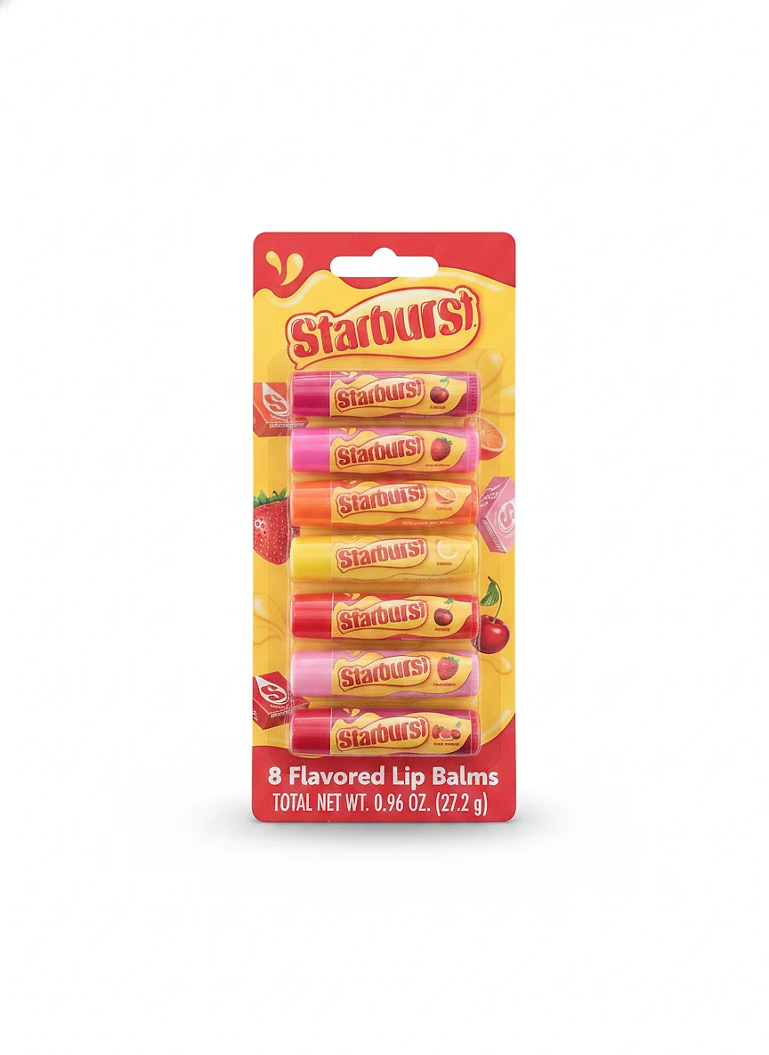 8 flavored lip balms