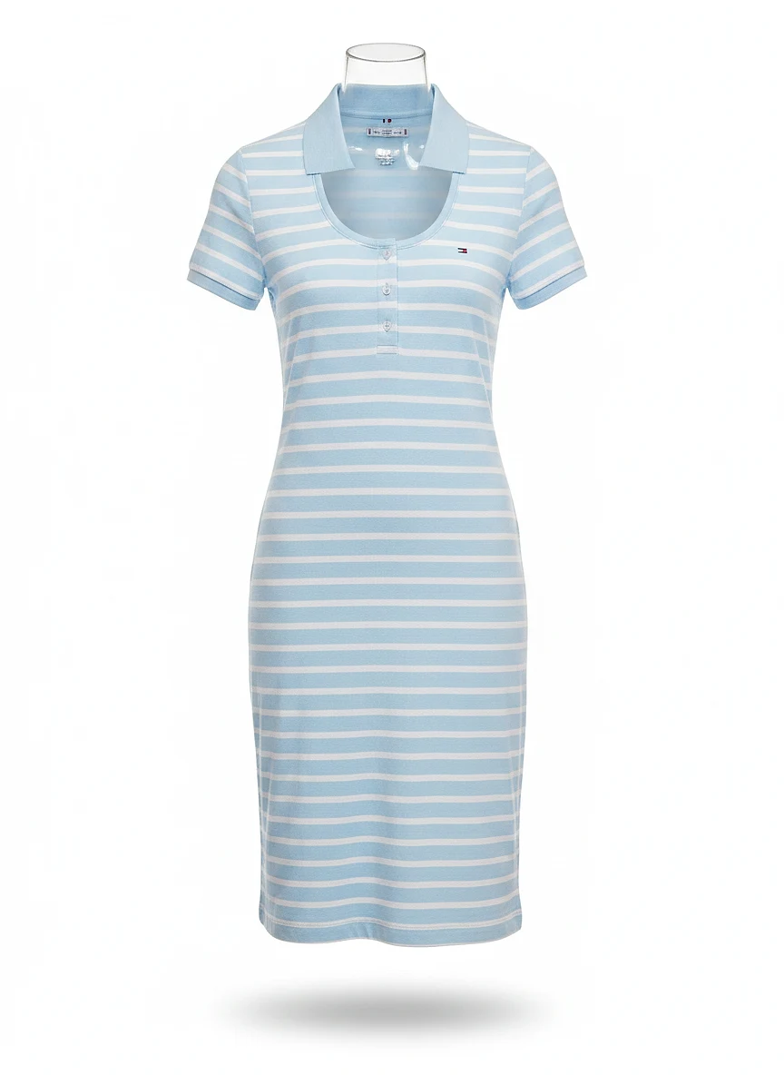 Vestido light blue stripes XW08178