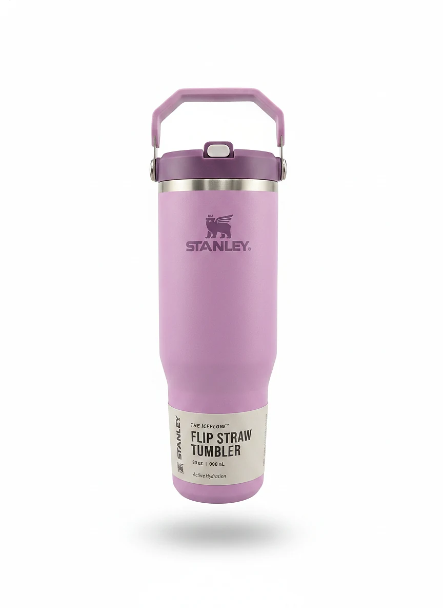 Flip straw tumbler