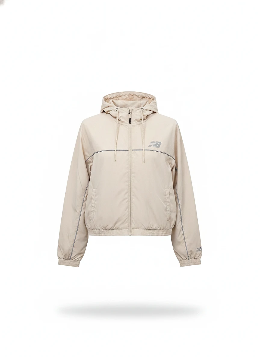 Chaqueta deportiva femenina beige