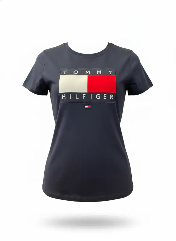 Blusa azul logo