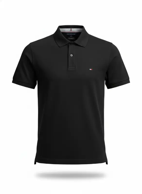 Polo negra de hombre