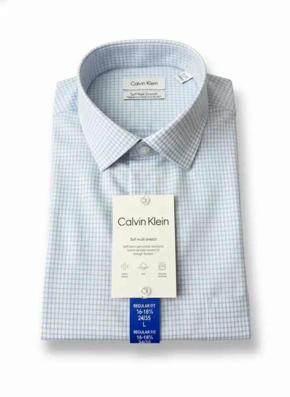 Soft multi stretch dress shirt square