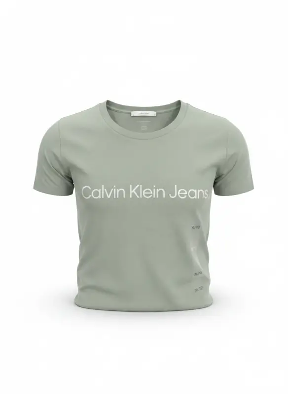 Camiseta verde logo en pecho