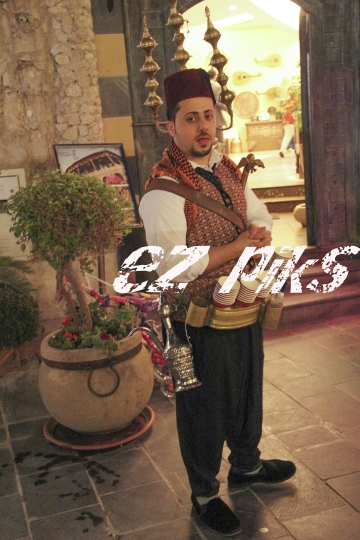 Syrian traditional juice vendor