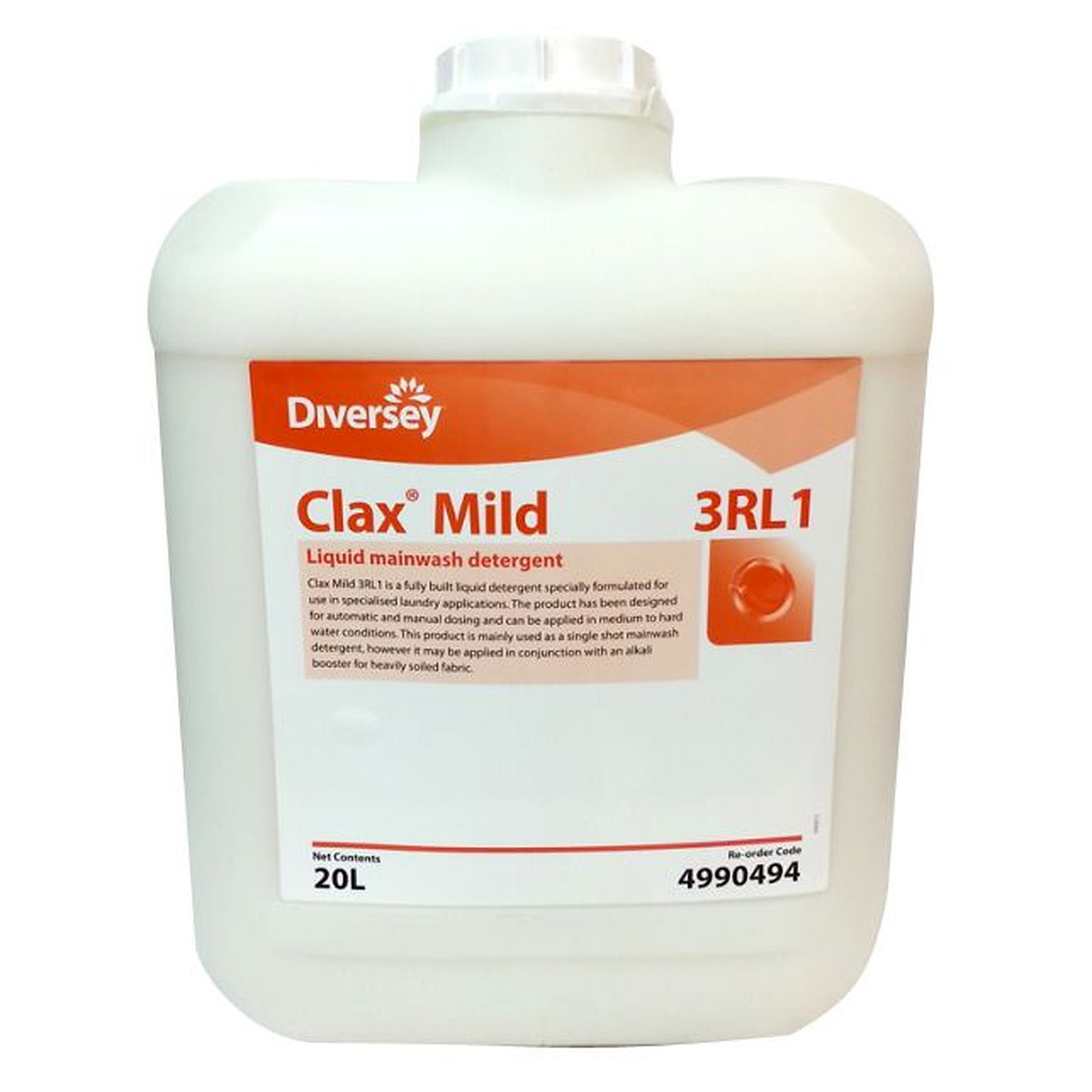 Diversey Clax Mild 33B1 Laundry Detergent 20L