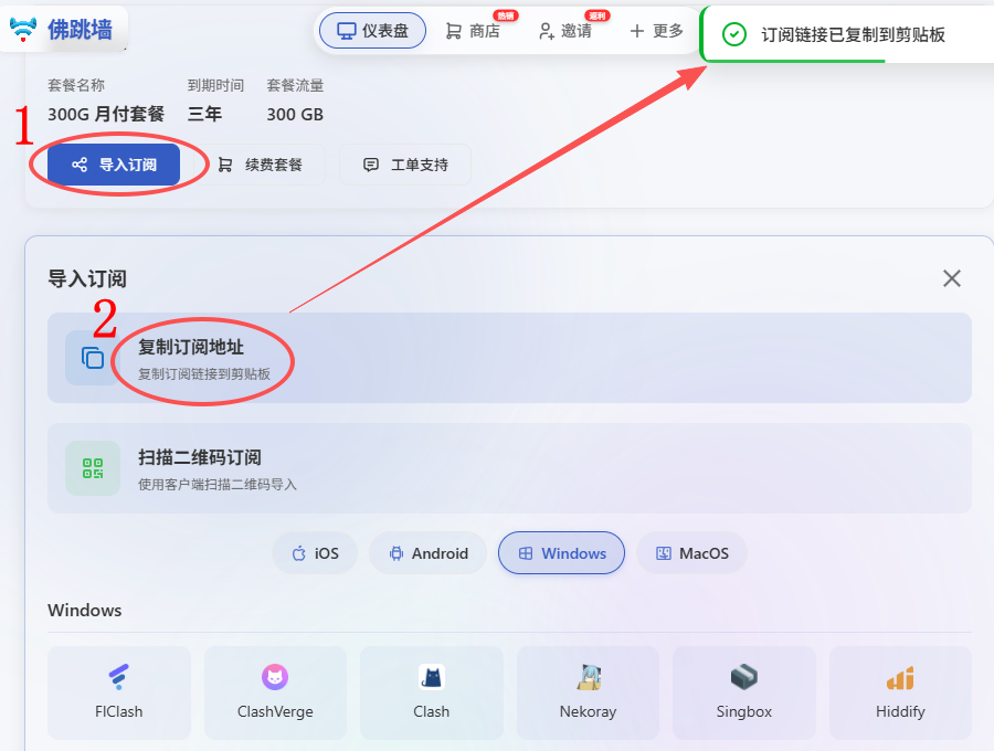 手动导入订阅步骤截图1