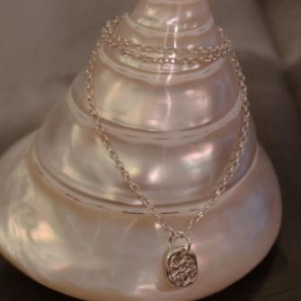 Pingente coral pedra agua marinha cravada (Amuleto Água Marinha)