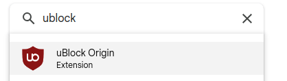 ublock search