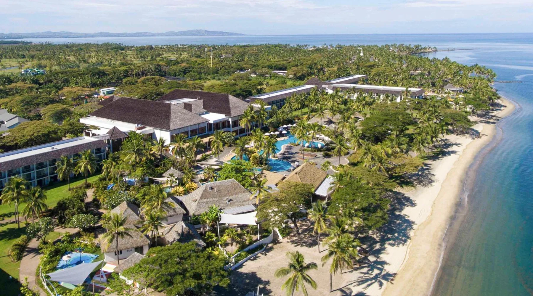 Denarau Island resort coastline in Fiji
