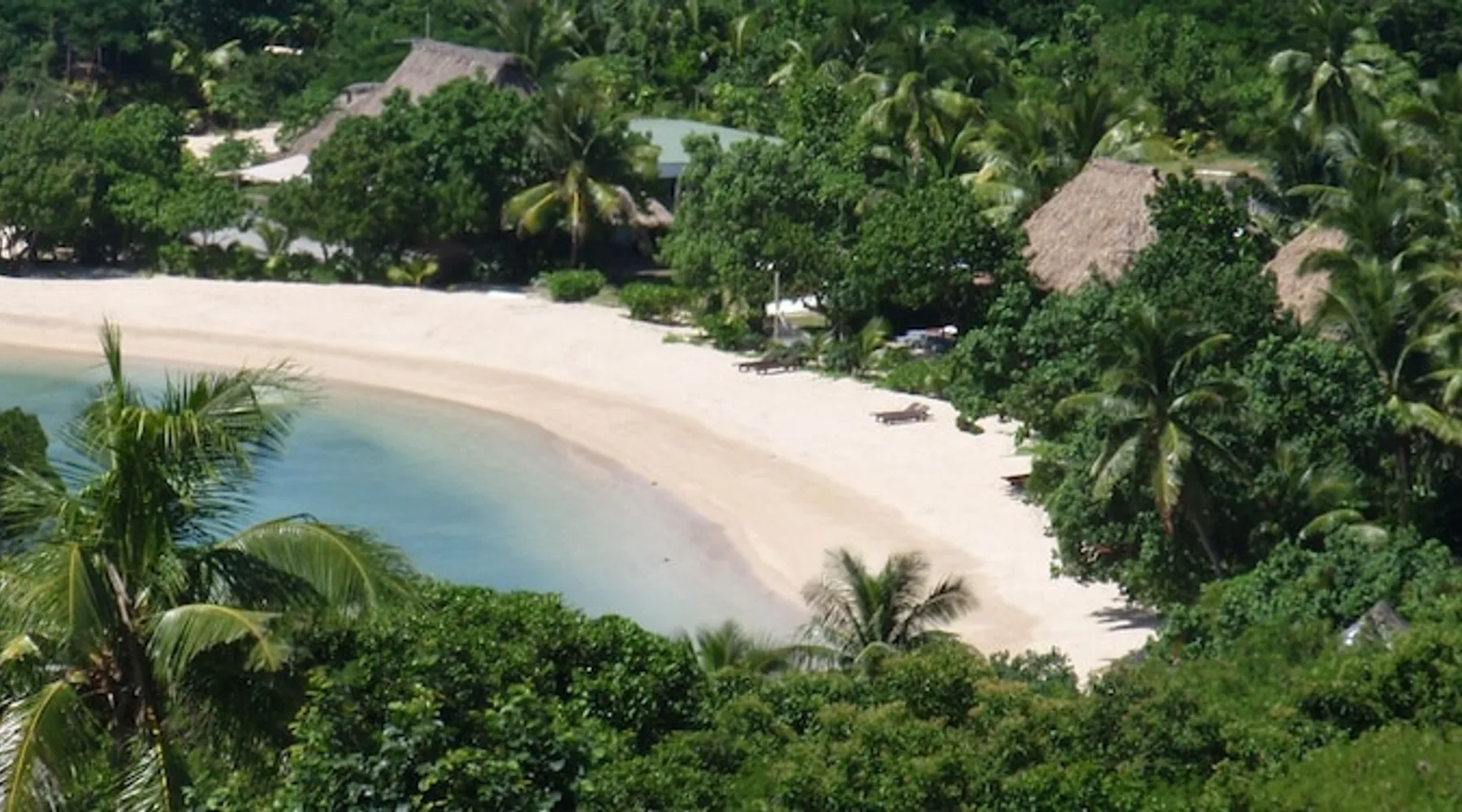 Yasawa Islands beach and clear lagoon in Fiji