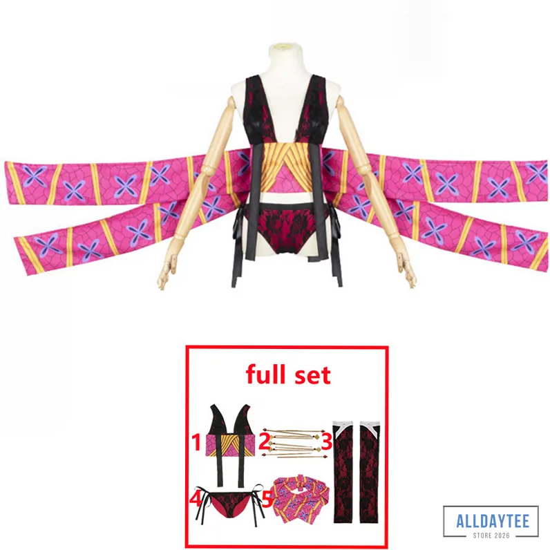 Alldaytee - Featured Product - Anime Demon Slayer Kimetsu No Yaiba Daki Cosplay Costume Headwear Sexy Uniform Girls Women Halloween Carnival Clothes Alx