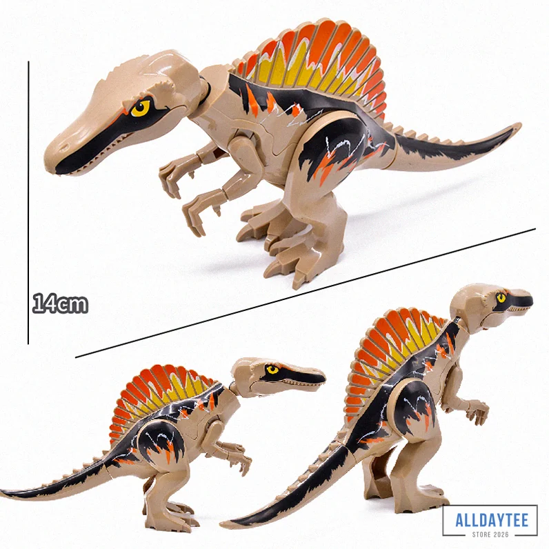 Alldaytee - Featured Product - New Jurassic Dinosaur Brachiosaurus Diy Blocks Dinosaurs Mini Models Building Blocks Bricks Kid Toys Animals Dino Toy Alx