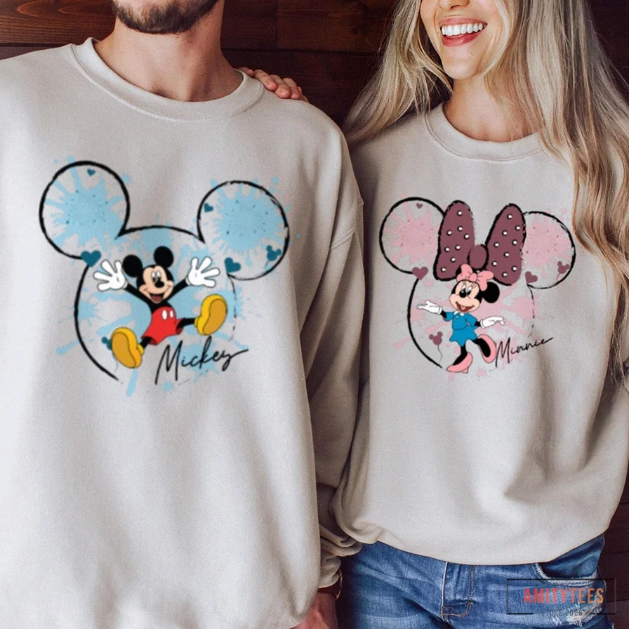 Amitytees - Fleece Sweatshirt - Mickey And Friends Sweatshirt - Disney Characters Sweatshirts - Mickey Mouse Sweatshirt - Disney Trip Sweatshirt - Disneyworld Sweatshirts