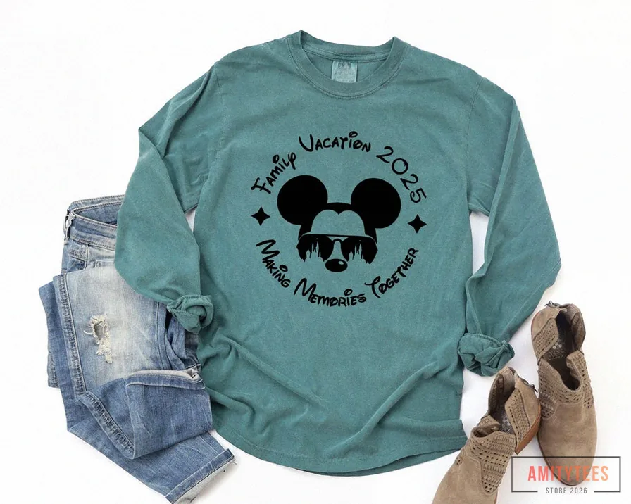 Amitytees - Comfortable Long Sleeve - Disney Family Vacation Long Sleeve Shirt - Shirt - Comfort Colors Long Sleeve Shirt - Disney Shirts - Disneyworld Shirts - Disneyland Shirts