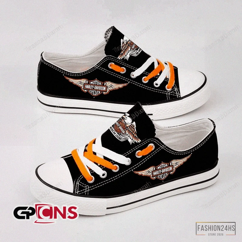Fashion24Hs - Wall Art - Harley Davidson Low Top Canvas Shoes 8
