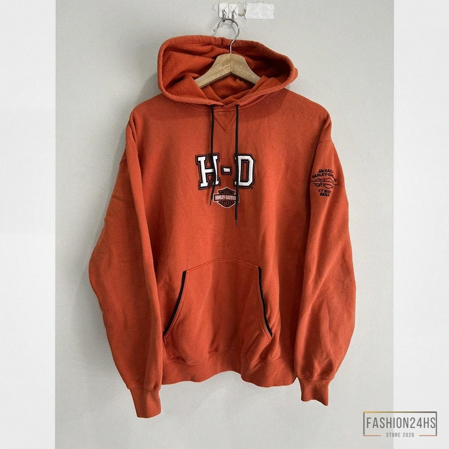 Fashion24Hs - Fleece Sweatshirt - Vintage Harley Davidson Hoodie Sweatshirt Sweater