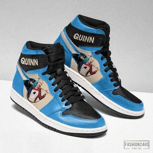 Fashion24Hs - Custom Sneakers - Harley Quinn Carolina Panthers Jordan Sneakers High Top Shoes Air Jordan High Sneakers Sport Sneakers